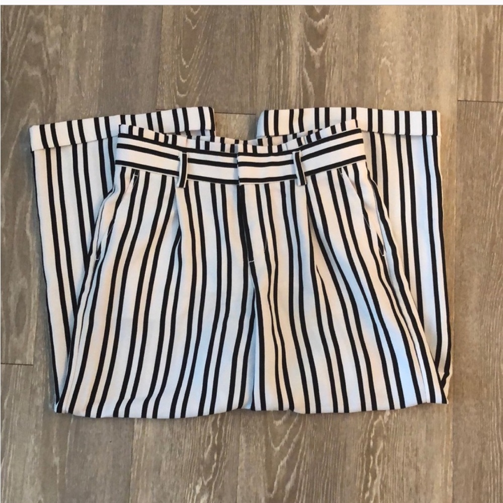 Banana Republic Striped Wide Leg Pant